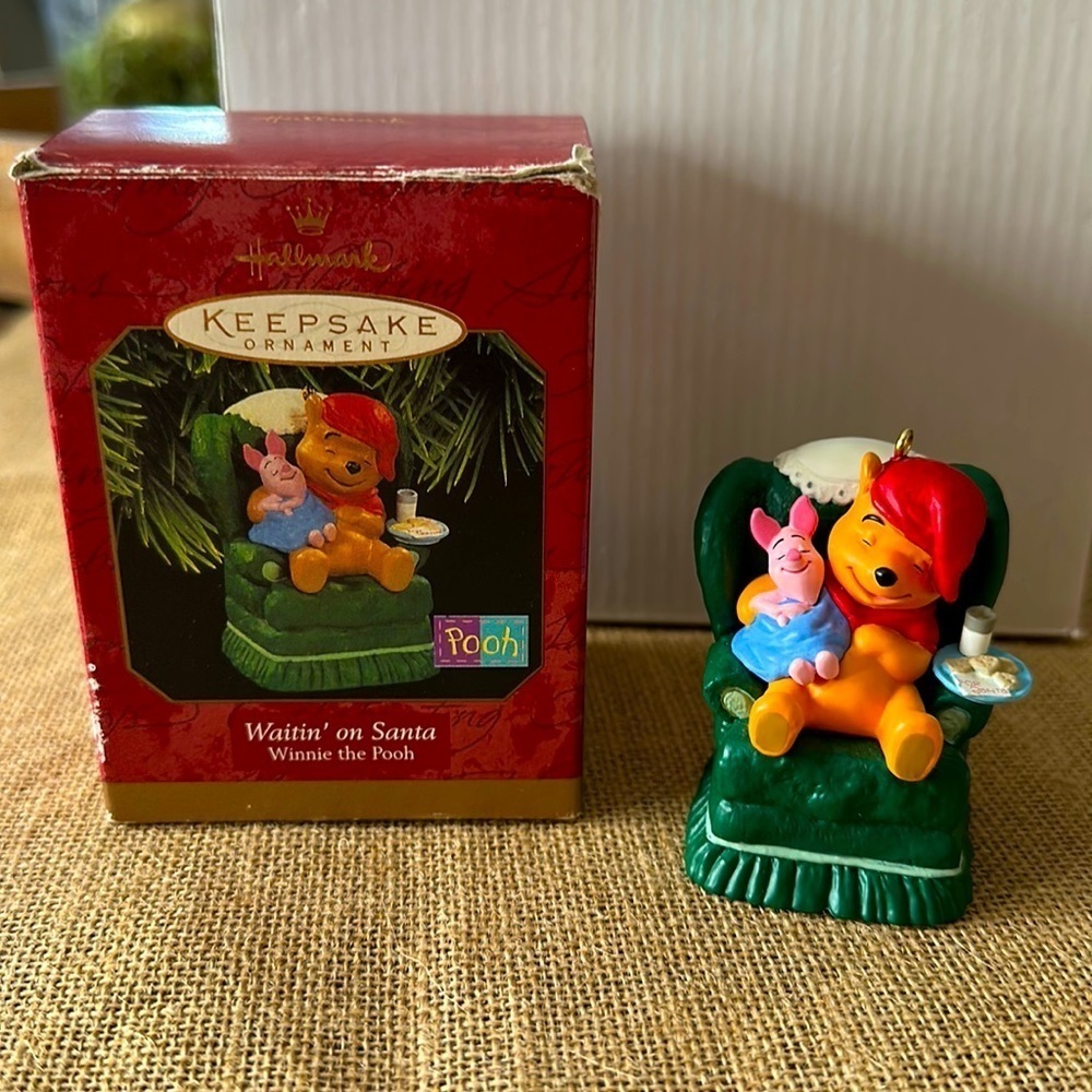 Hallmark keepsake ornament • Waitin’ on Santa• Winnie the Pooh ornament